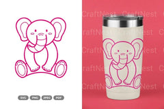 Cute Elephant Nursery Doodle Clipart Bundle - CraftNest - Digital Crafting and Art