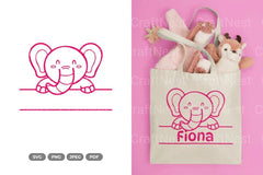 Cute Elephant Split Border Clipart Bundle - CraftNest - Digital Crafting and Art