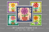 Cute 3D Layered Flowers Paper Cut Bundle - Clipart Collection