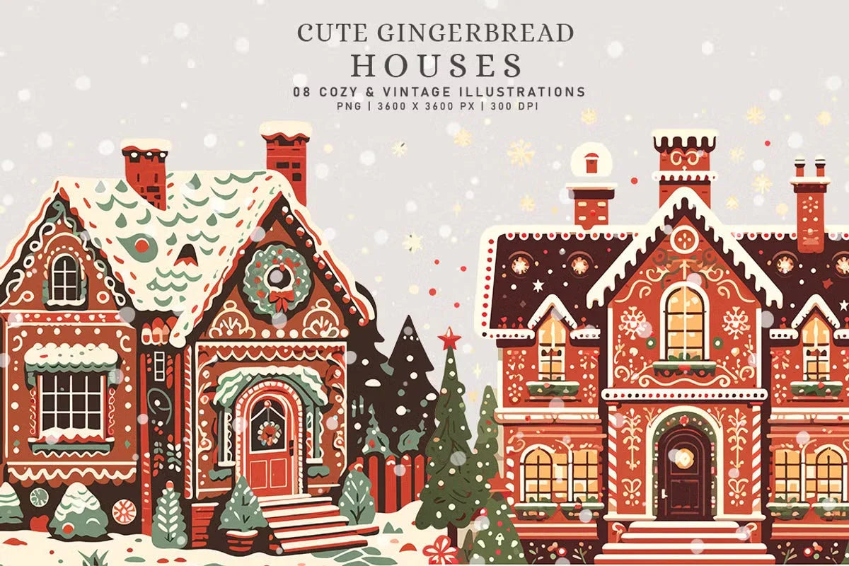 Cute Gingerbread Houses - Christmas