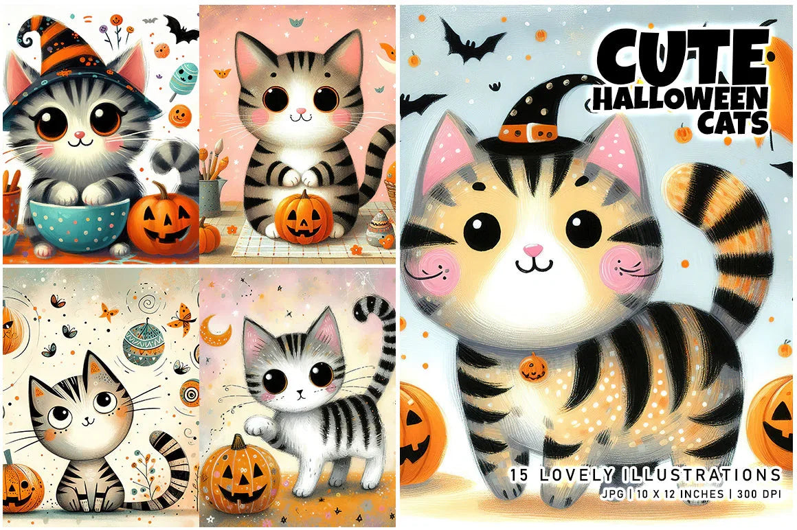 Cute Halloween Cats