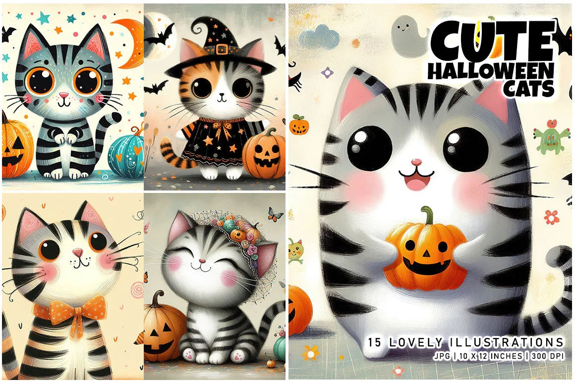 Cute Halloween Cats