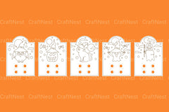 Cute Halloween Coloring Card Bundle - CraftNest - Digital Crafting and Art