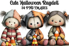Cute Halloween Ragdoll Clipart Bundle - CraftNest - Digital Crafting and Art