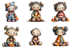 Cute Halloween Ragdoll Clipart Bundle - CraftNest - Digital Crafting and Art