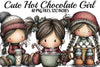 Cute Hot Chocolate Girl Clipart Bundle