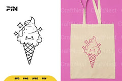 Kawaii Ice Cream SVG Bundle - CraftNest - Digital Crafting and Art