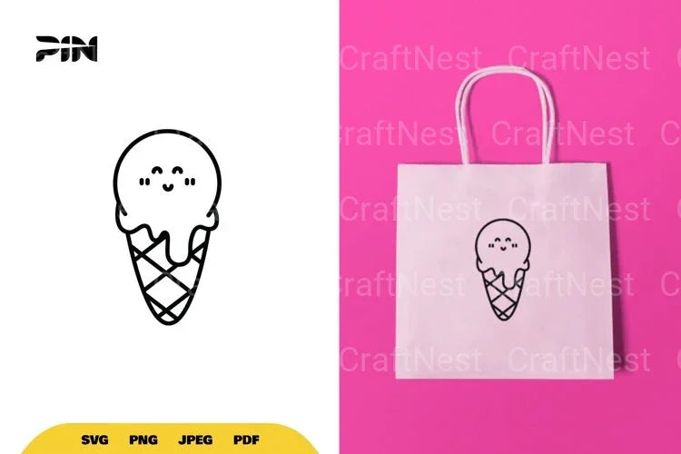 Kawaii Ice Cream SVG Bundle - CraftNest - Digital Crafting and Art
