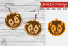 Cute Lion Laser Cut Earrings Design Bundle
