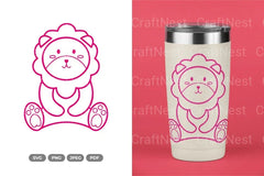 Cute Lion Nursery Doodle Clipart Bundle - CraftNest - Digital Crafting and Art