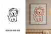 Cute Lion Nursery Doodle Clipart Bundle