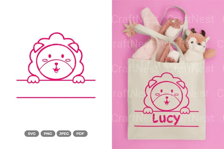 Cute Lion Split Border Clipart Bundle - CraftNest - Digital Crafting and Art