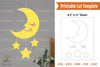 Cute Moon and Star Papercut Template Bundle