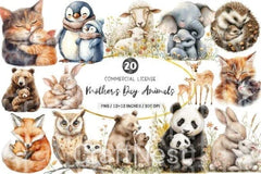Cute Mother's Day Animals Clipart Bundle - CraftNest - Digital Crafting and Art