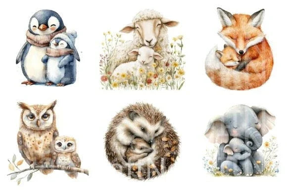 Cute Mother's Day Animals Clipart Bundle - CraftNest - Digital Crafting and Art