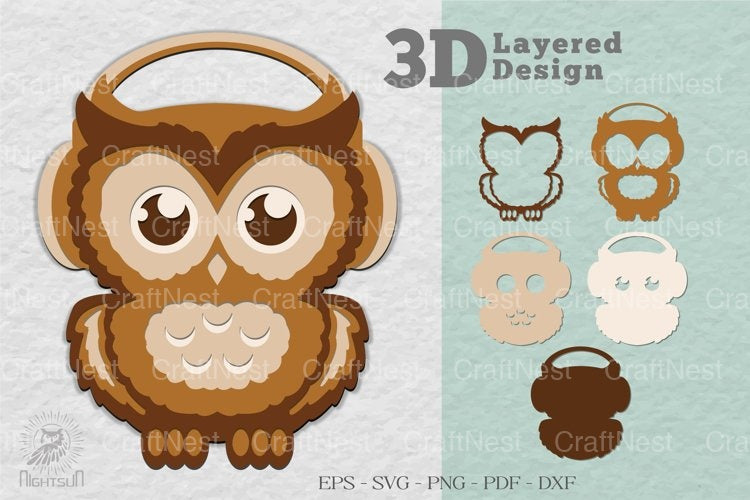 Cute Owl 3D Design Clipart Bundle - CraftNest - Digital Crafting and Art