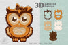 Cute Owl 3D Layered Clipart Bundle