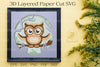 Cute Owl 3D Layered Papercut Clipart Bundle