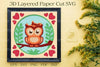 Cute Owl 3D Shadow Box Papercut Clipart Bundle
