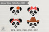 Cute Panda Face Collection Clipart Bundle