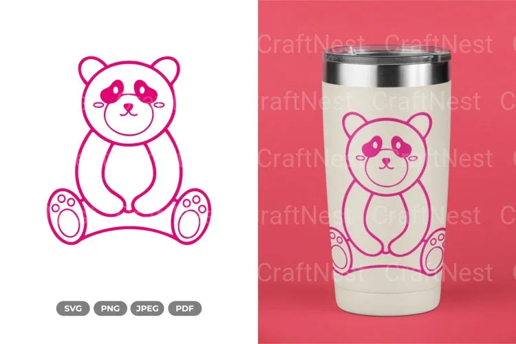 Cute Panda Nursery Doodle Clipart Bundle - CraftNest - Digital Crafting and Art