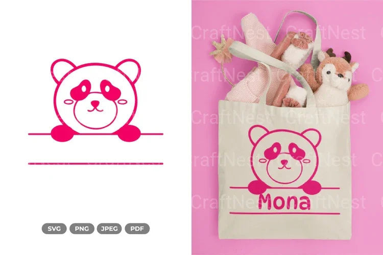Cute Panda Split Border Clipart Bundle - CraftNest - Digital Crafting and Art
