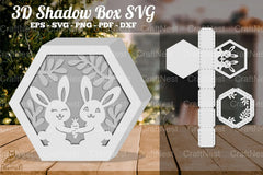 Cute Rabbit 3D Shadow Box Clipart Bundle - CraftNest - Digital Crafting and Art