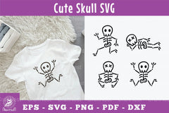 Cute Skull Silhouette Clipart Bundle - CraftNest - Digital Crafting and Art