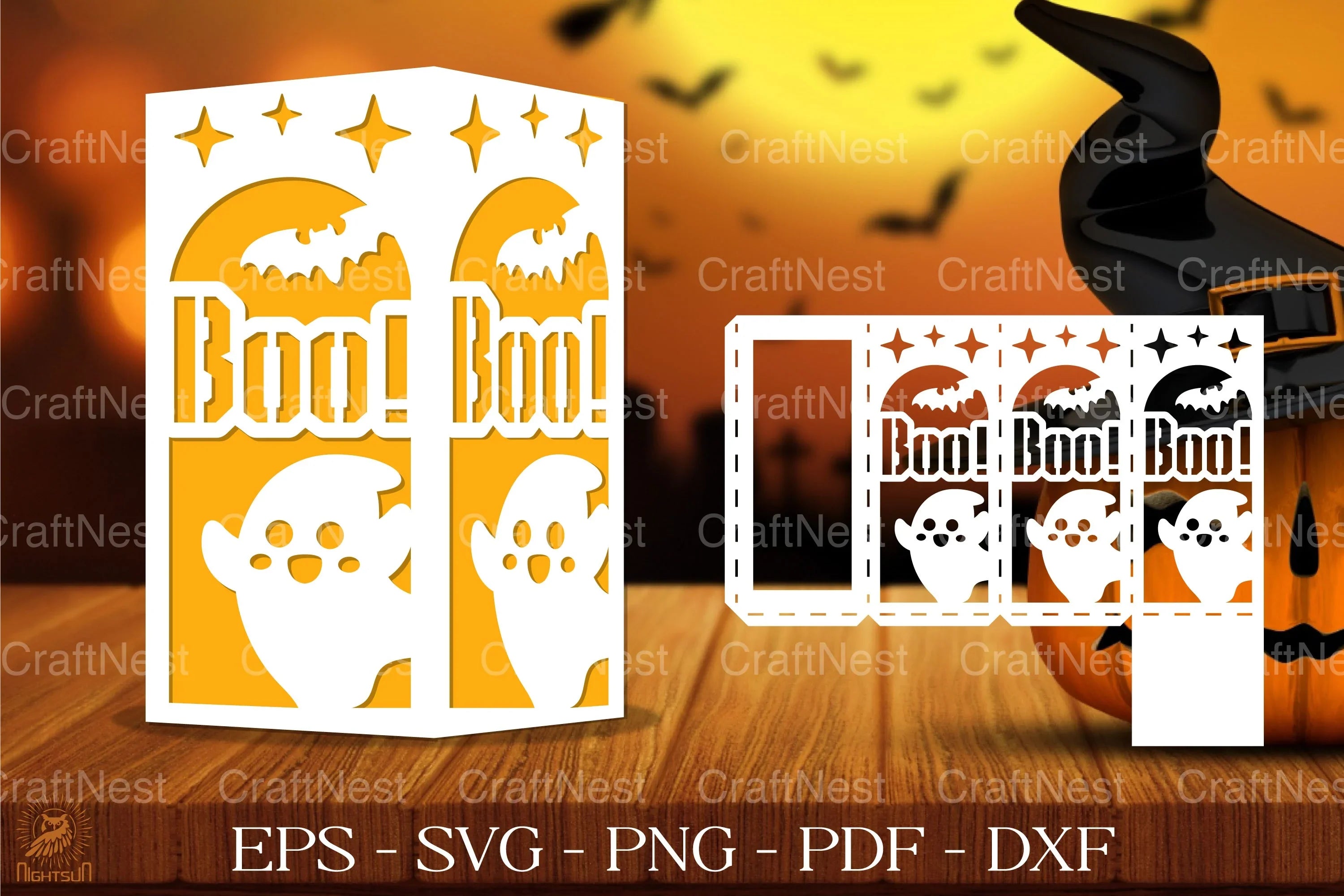 Cute Spooky Ghost Lantern Clipart Bundle - CraftNest - Digital Crafting and Art