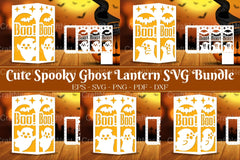 Cute Spooky Ghost Lantern Clipart Bundle - CraftNest - Digital Crafting and Art