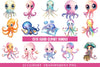 Cute Squid Clipart Bundle 1