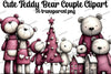 Cute Teddy Bear Couple Clipart Bundle