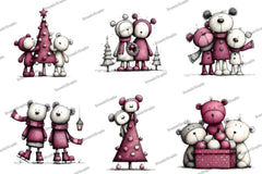 Cute Teddy Bear Couple Clipart Bundle - CraftNest - Digital Crafting and Art