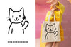 Cute Waving Cat Clipart Bundle