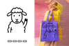 Cute Waving Sheep Clipart Bundle