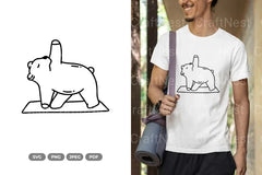 Cute Yoga Bear Clipart Bundle - CraftNest - Digital Crafting and Art