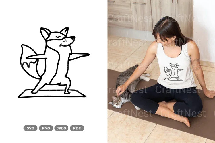 Cute Yoga Fox Clipart Bundle - CraftNest - Digital Crafting and Art