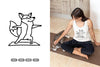 Cute Yoga Fox Clipart Bundle