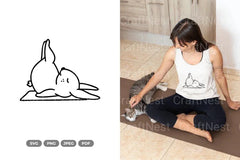 Cute Yoga Rabbit Clipart Bundle - CraftNest - Digital Crafting and Art