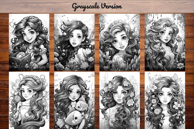 Cute Mermaids Coloring Books - CraftNest