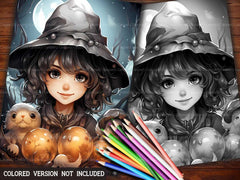 Cute Witches Coloring Books - CraftNest