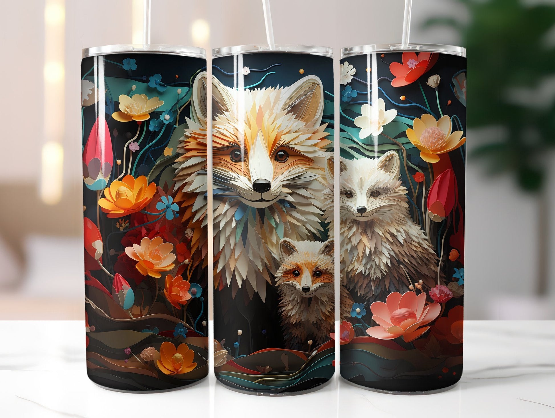 Cute Arctic Animals Tumbler Wrap - CraftNest
