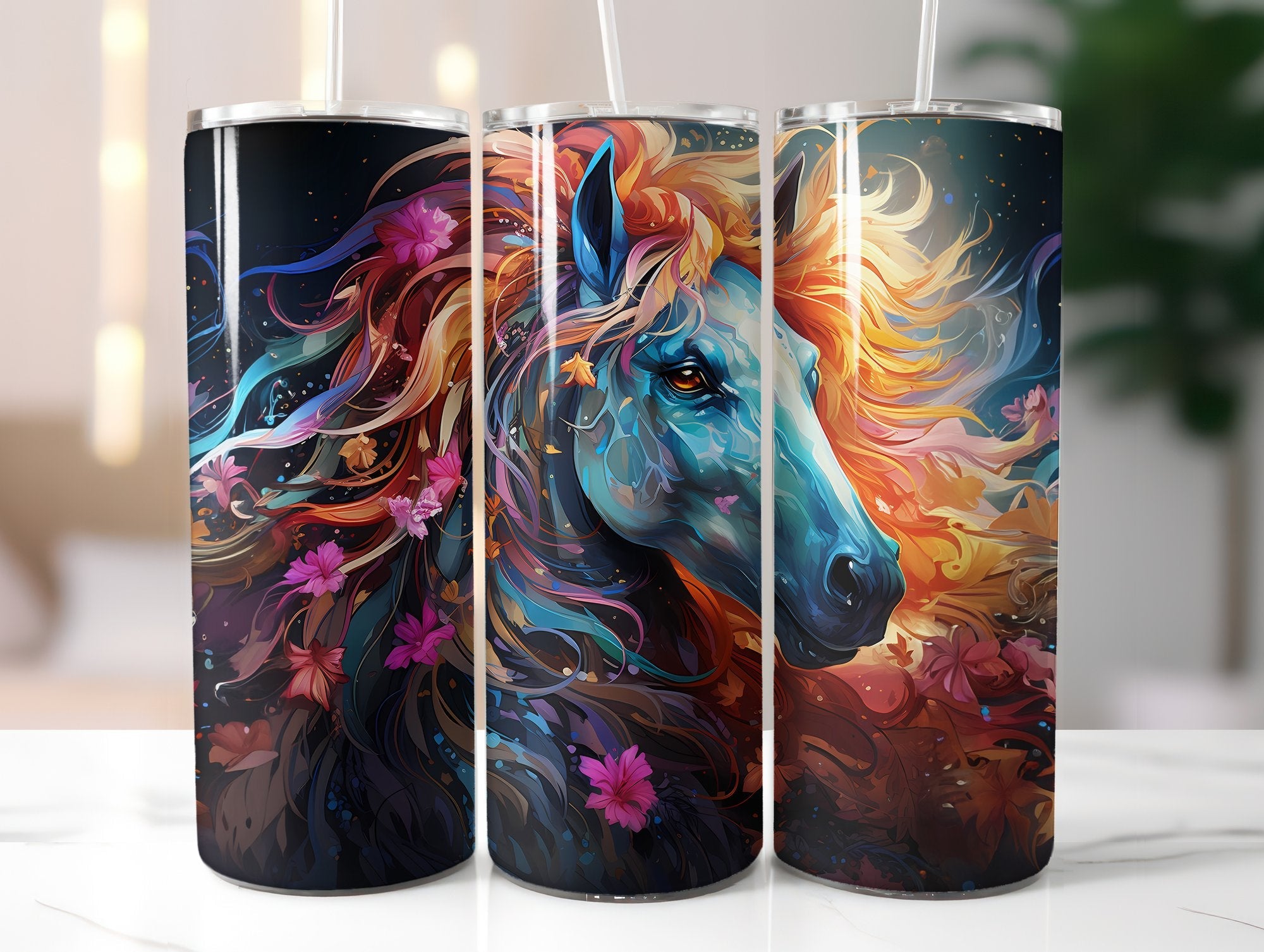Cute Horses Tumbler Wrap - CraftNest