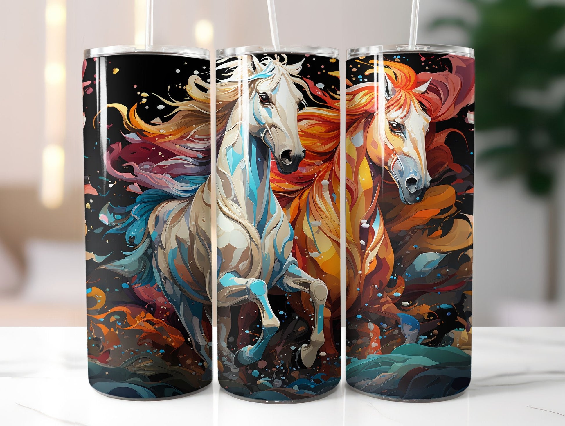 Cute Horses Tumbler Wrap - CraftNest