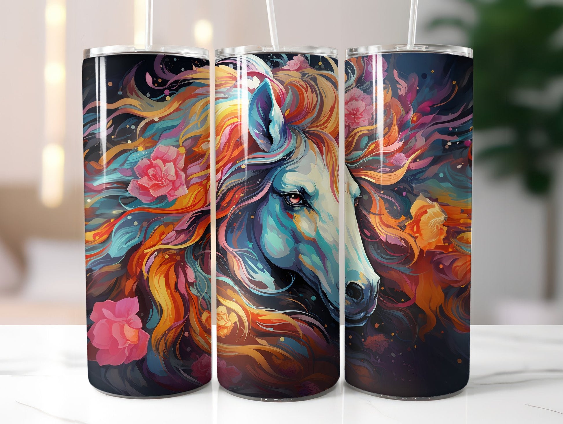 Cute Horses Tumbler Wrap - CraftNest
