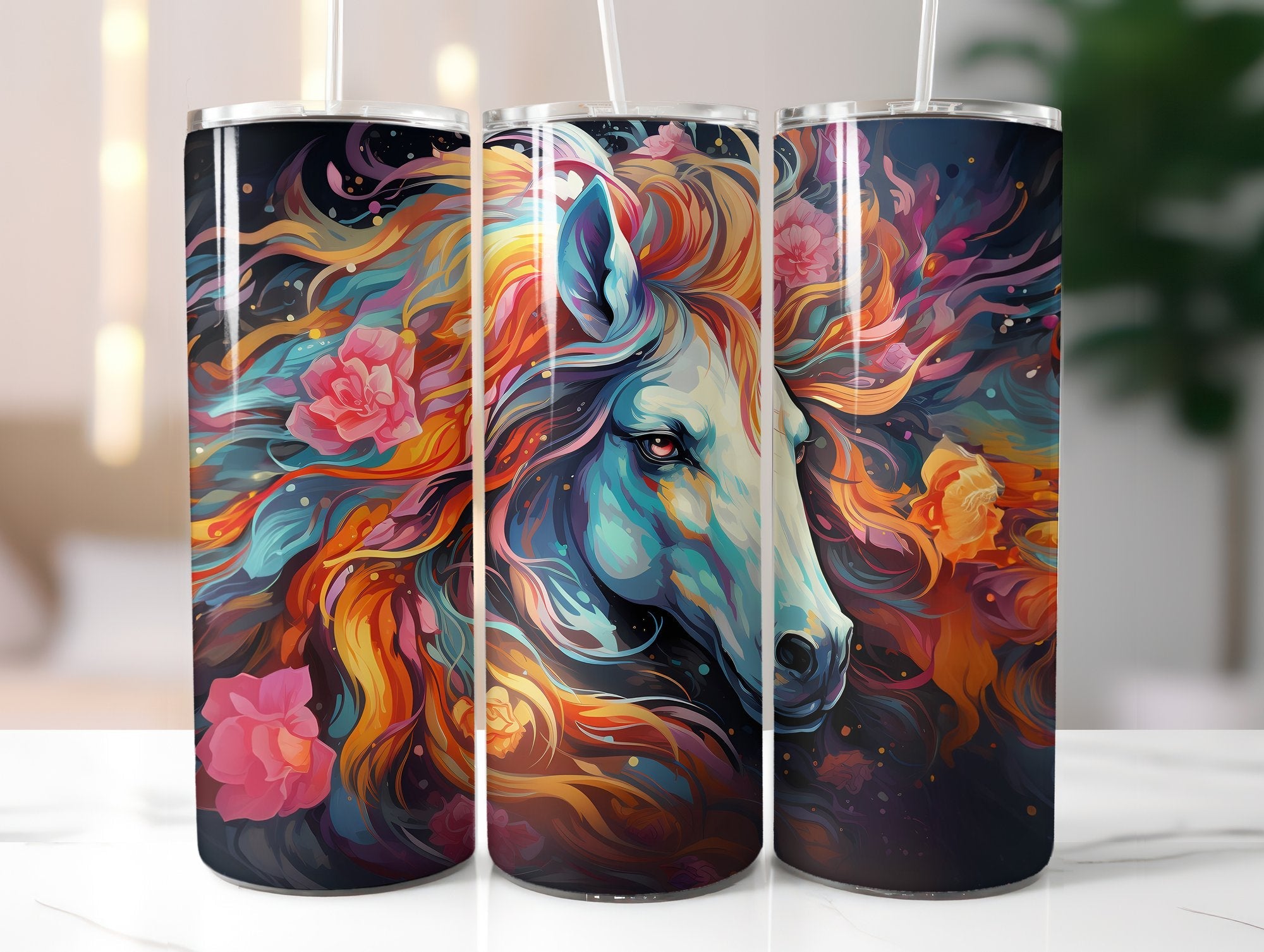 Cute Horses Tumbler Wrap - CraftNest