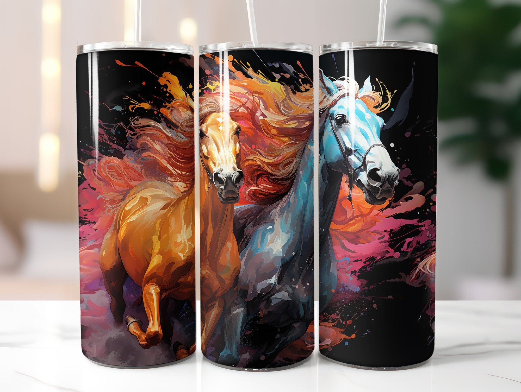 Cute Horses Tumbler Wrap - CraftNest