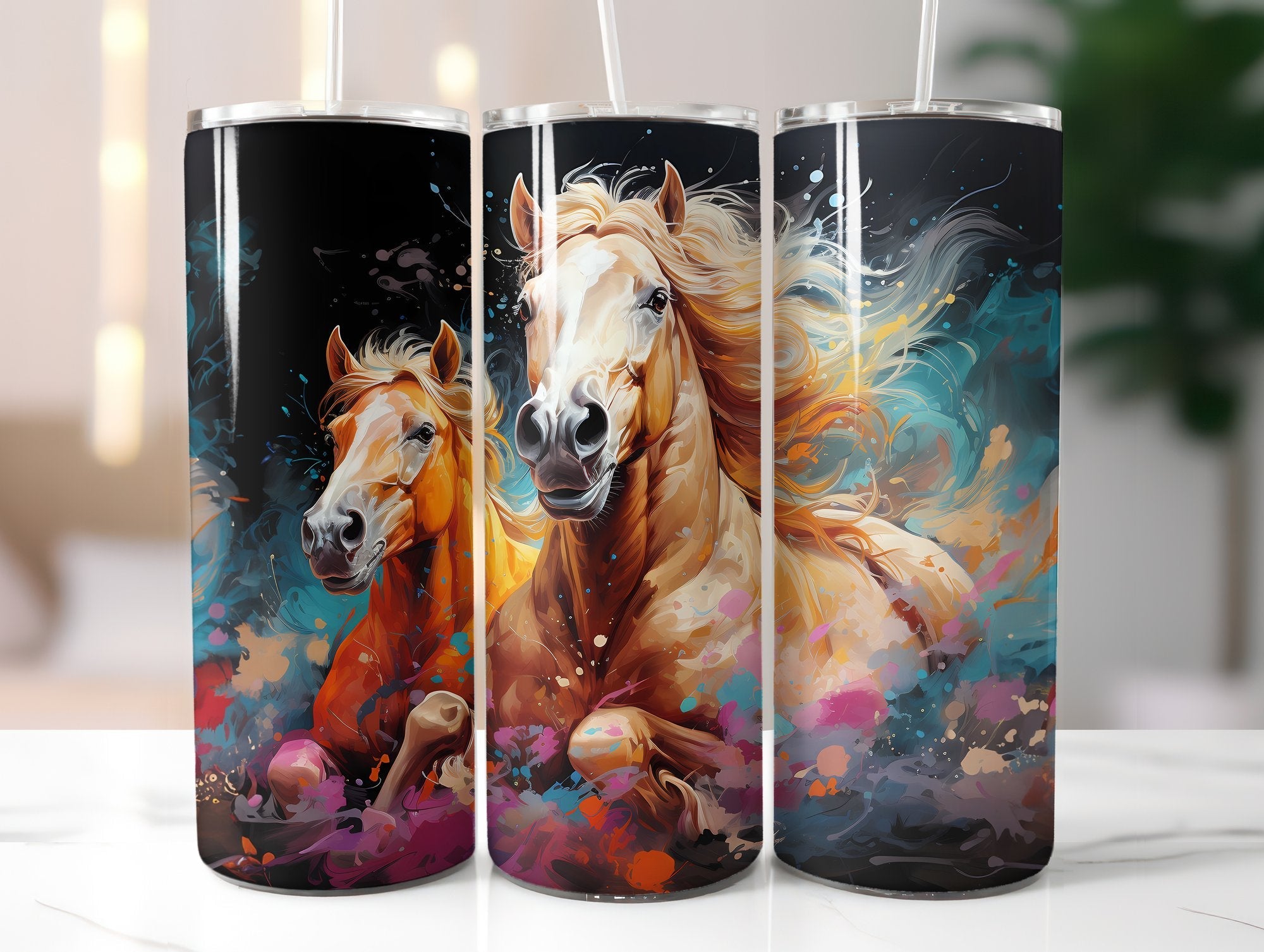 Cute Horses Tumbler Wrap - CraftNest