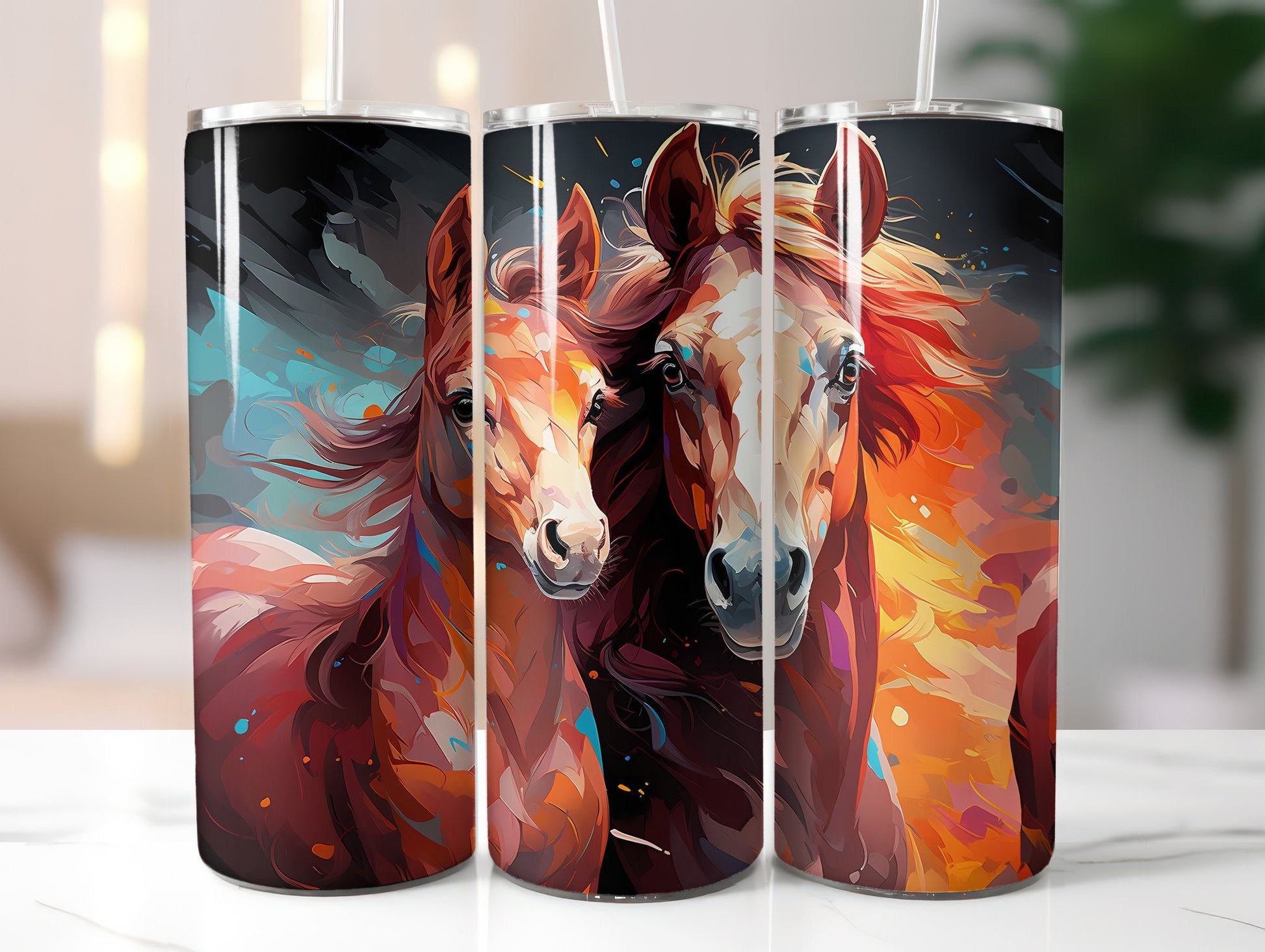 Cute Horses Tumbler Wrap - CraftNest