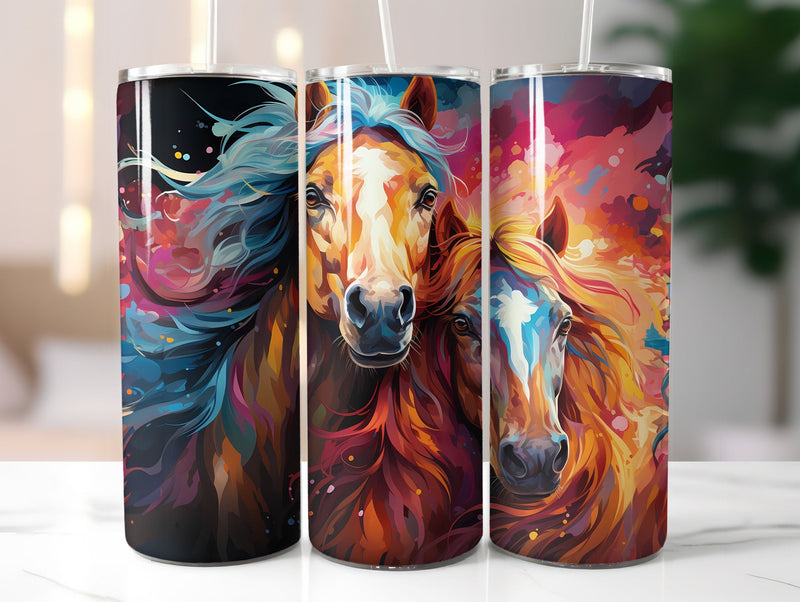 Cute Horses Tumbler Wrap - CraftNest